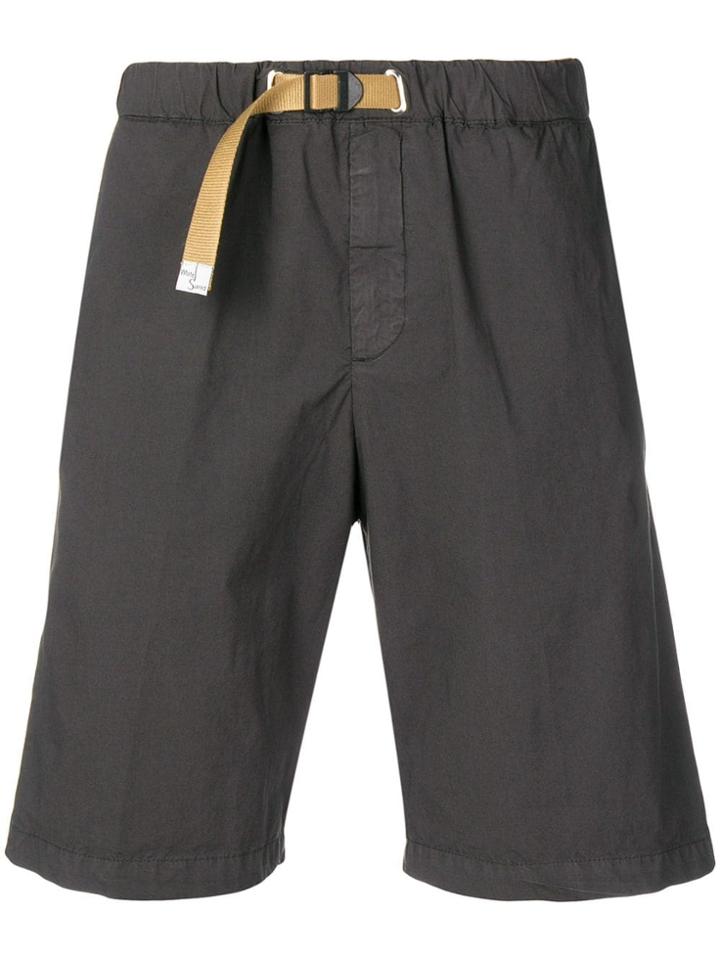 White Sand Buckle Fastened Shorts - Grey
