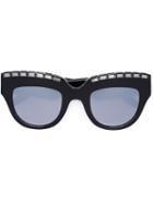 Vera Wang Embellished Cat Eye Sunglasses, Black, Acetate