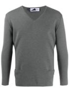 Anglozine Victory V-neck Jumper - Grey