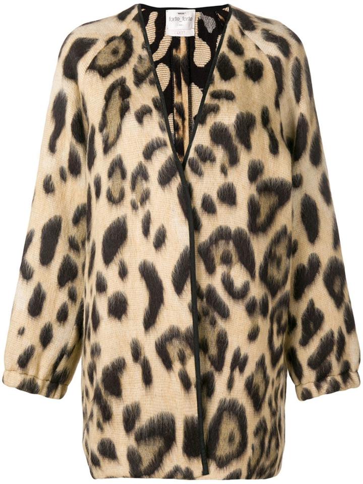 Forte Forte Leopard Print Oversized Coat - Neutrals