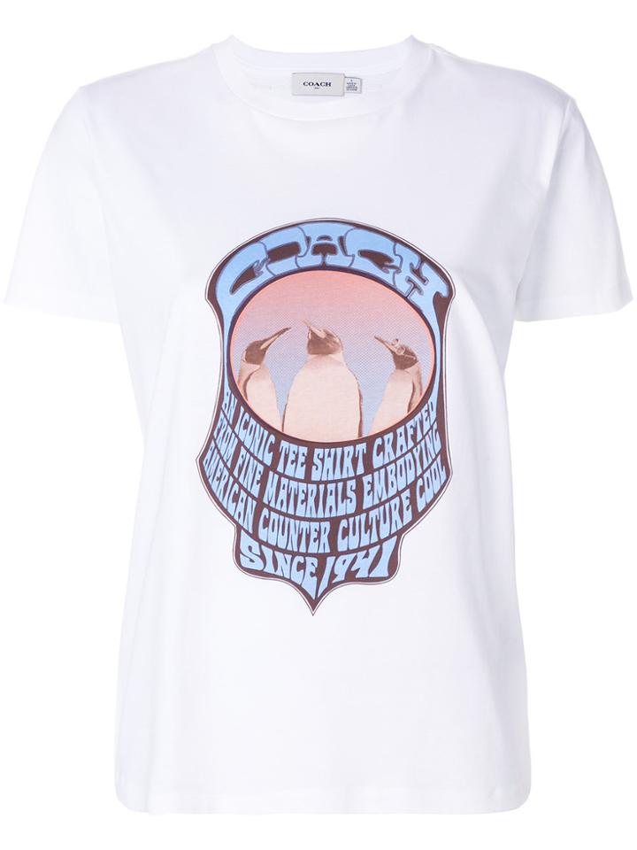 Coach Penguin Motif T-shirt - White