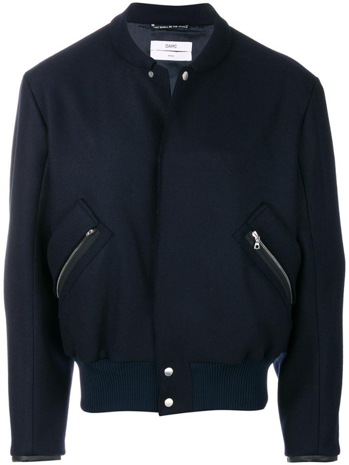 Oamc Fitted Baseball Jacket - Blue