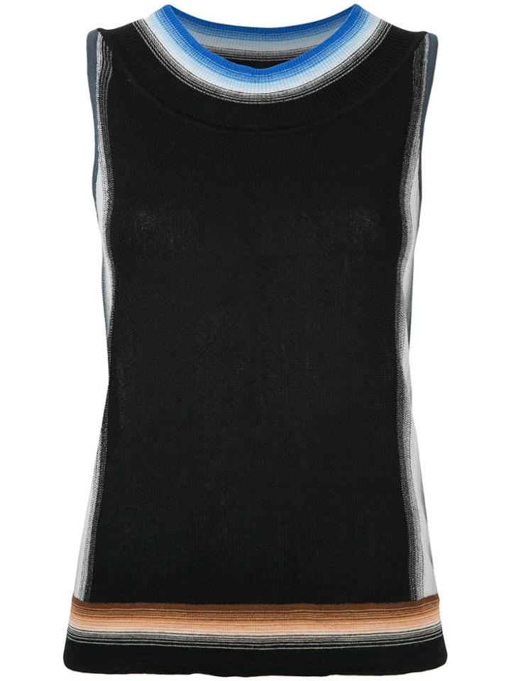 Missoni Striped Detail Knitted Tank - Black
