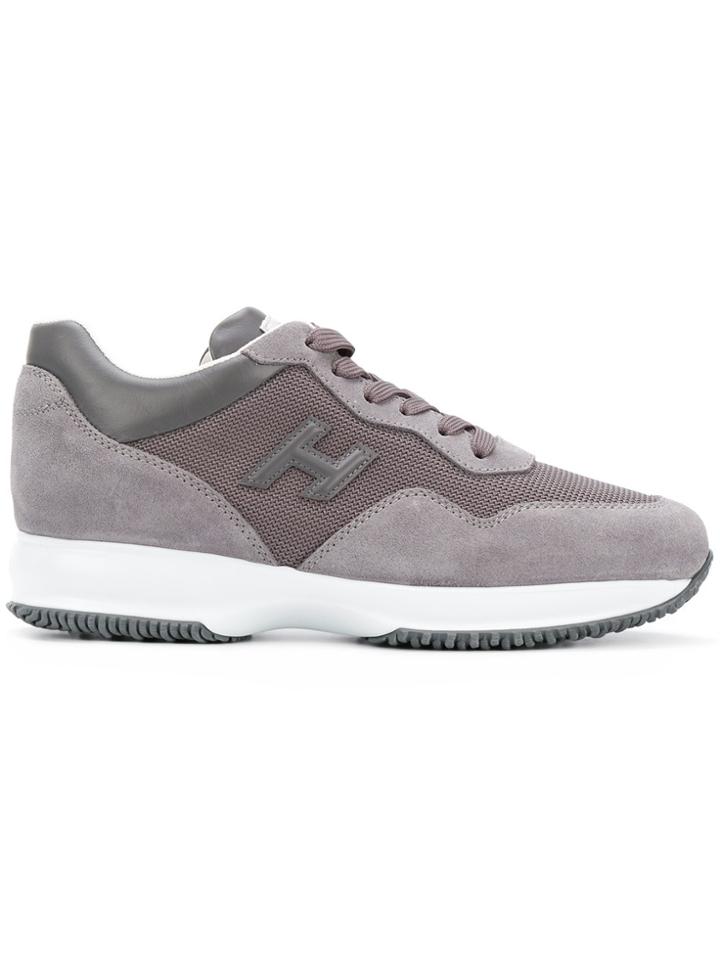 Hogan Lace-up Logo Sneakers - Grey