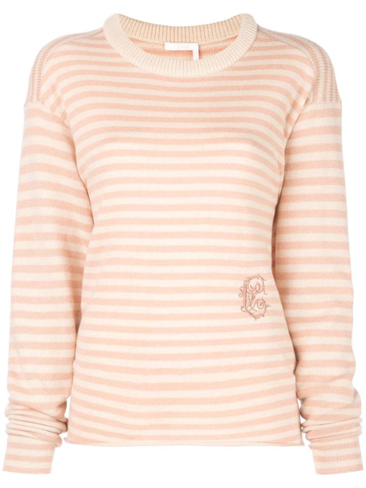 Chloé Striped Jumper - Pink