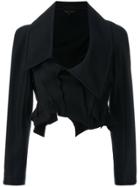 Comme Des Garçons Vintage Cropped Asymmetric Jacket - Black