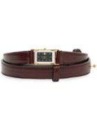 Burberry Faux Watch Detail Leather Belt - Brown
