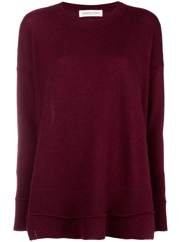 Lamberto Losani Relaxed Fit Jumper - Red