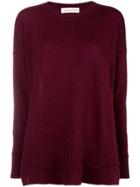 Lamberto Losani Relaxed Fit Jumper - Red