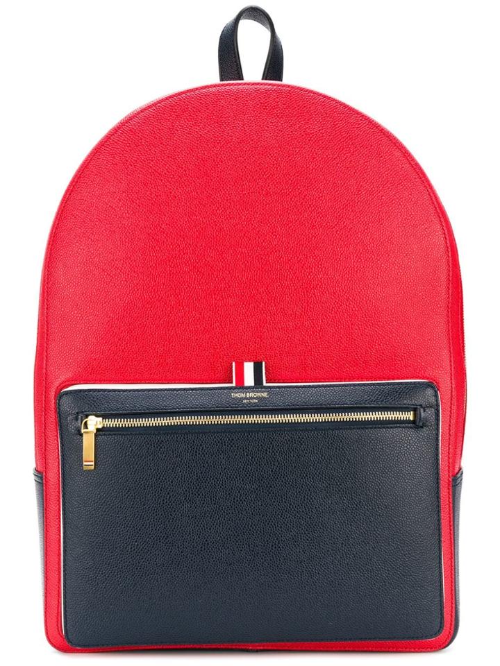 Thom Browne Color-blocked Unstructured Leather Backpack