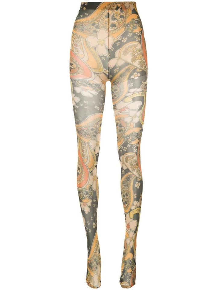 Richard Quinn All-over Print Sock Leggings - H- Paisley