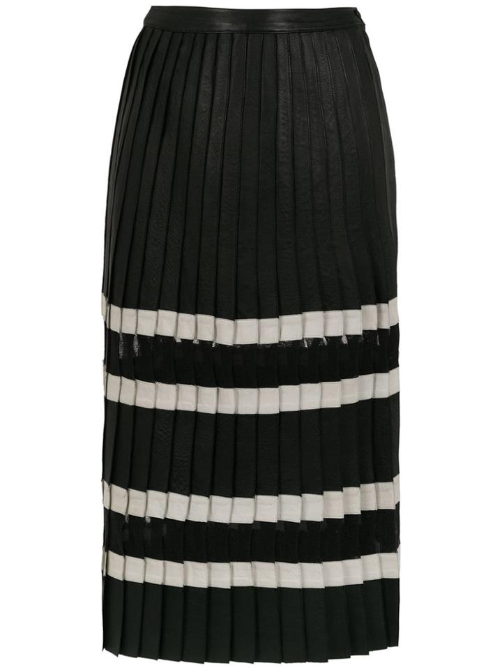 Nk Collection Pleated Midi Skirt - Black