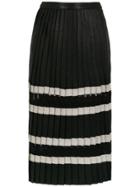 Nk Collection Pleated Midi Skirt - Black