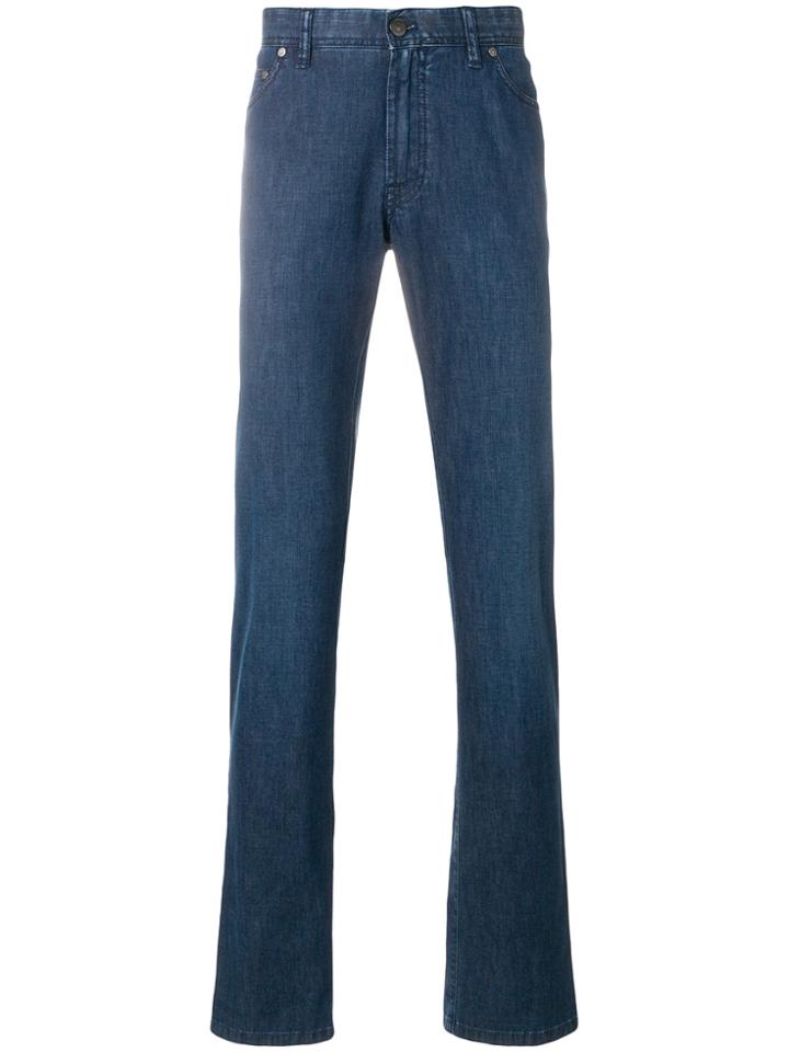 Brioni Long Length Loose-fit Jeans - Blue