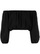 Theory - Waleska Cropped Off-shoulder Top - Women - Acetate/viscose - M, Black, Acetate/viscose
