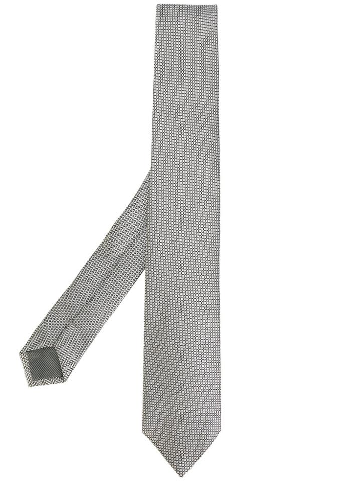 Dell'oglio Square Pattern Tie - Grey