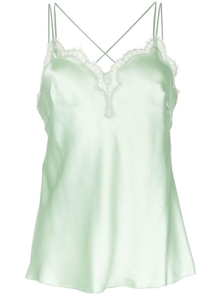 Alberta Ferretti Lace-detail Camisole Top - Green