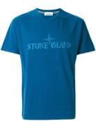 Stone Island - Printed T-shirt - Men - Cotton - S, Blue, Cotton