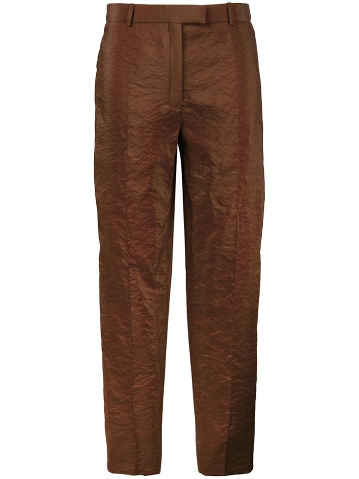 Nina Ricci Cropped Straight Trousers - Brown