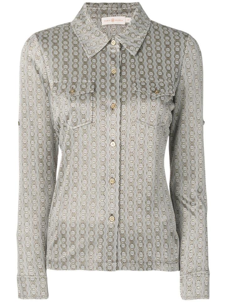 Tory Burch Jacquard Chain Shirt - Neutrals