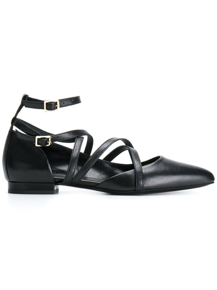 Lanvin Strappy Ballerina Pumps - Black