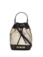 Love Moschino Rockstud Panel Bucket Bag - Black