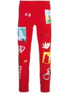 Angus Chiang Multi Print Leggings - Red