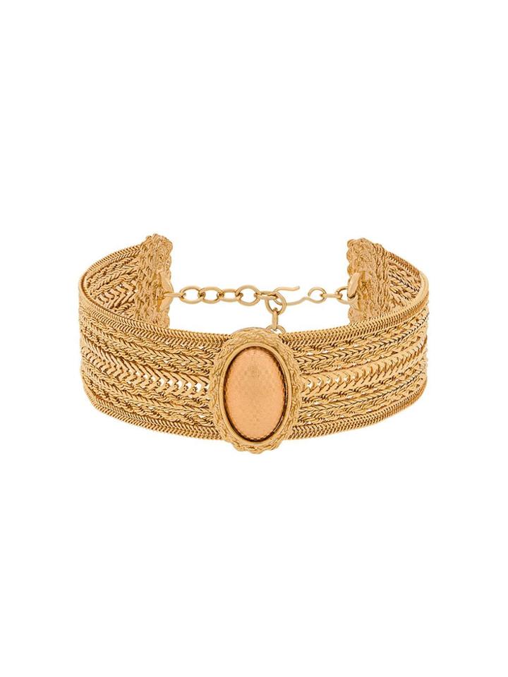 Monet Vintage Pendant Choker - Gold