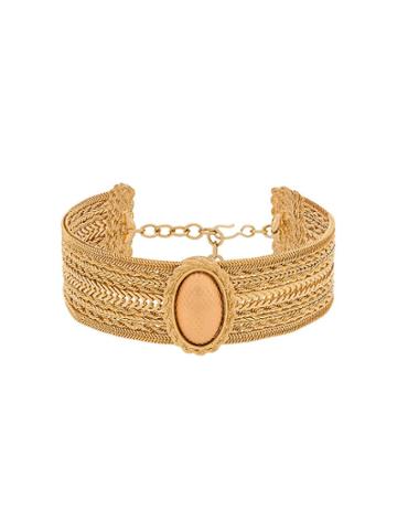 Monet Vintage Pendant Choker - Gold