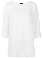 Joseph Cropped Sleeve Top - White