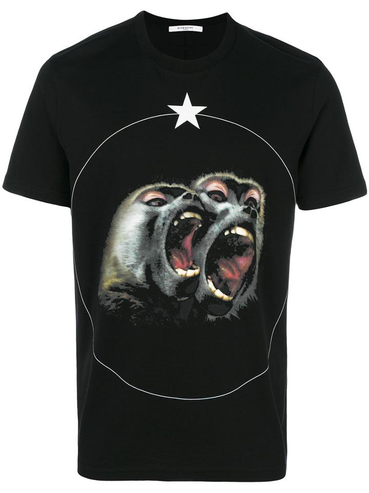 Givenchy - Monkey Brothers Printed T-shirt - Men - Cotton - S, Black, Cotton