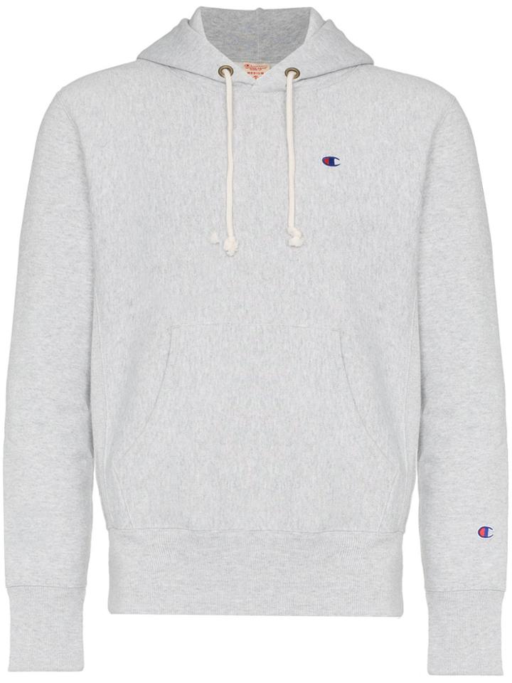 Champion Light Grey Reverse Weave Terry Cotton Hoodie