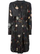 Isabel Marant 'orka' Cosmic Print Dress, Women's, Size: 40, Black, Silk