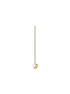 Shihara Half Pearl Chain Earring 135&deg; - Metallic