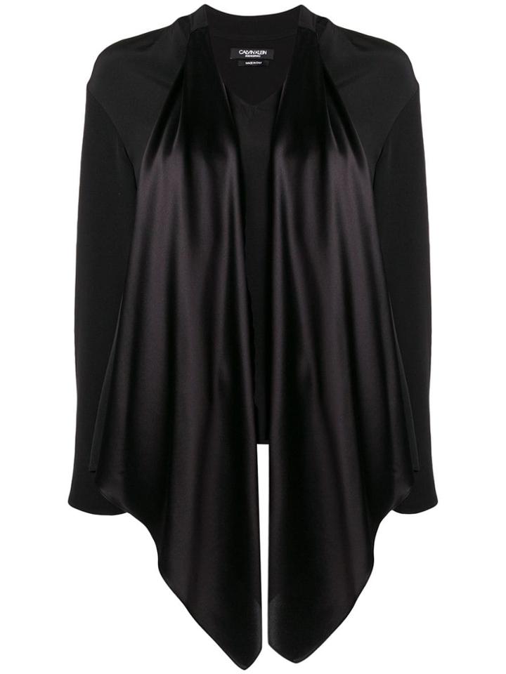 Calvin Klein 205w39nyc Satin Tie Neck Blouse - Black