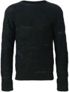 Isabel Benenato Open Knit Sweater, Men's, Size: Xl, Black, Hemp/polyamide/mohair/merino