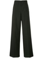 Jil Sander Tailored High Waisted Trousers - Black