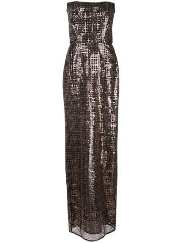 Michelle Mason Sequin-embellished Corset Gown - Black