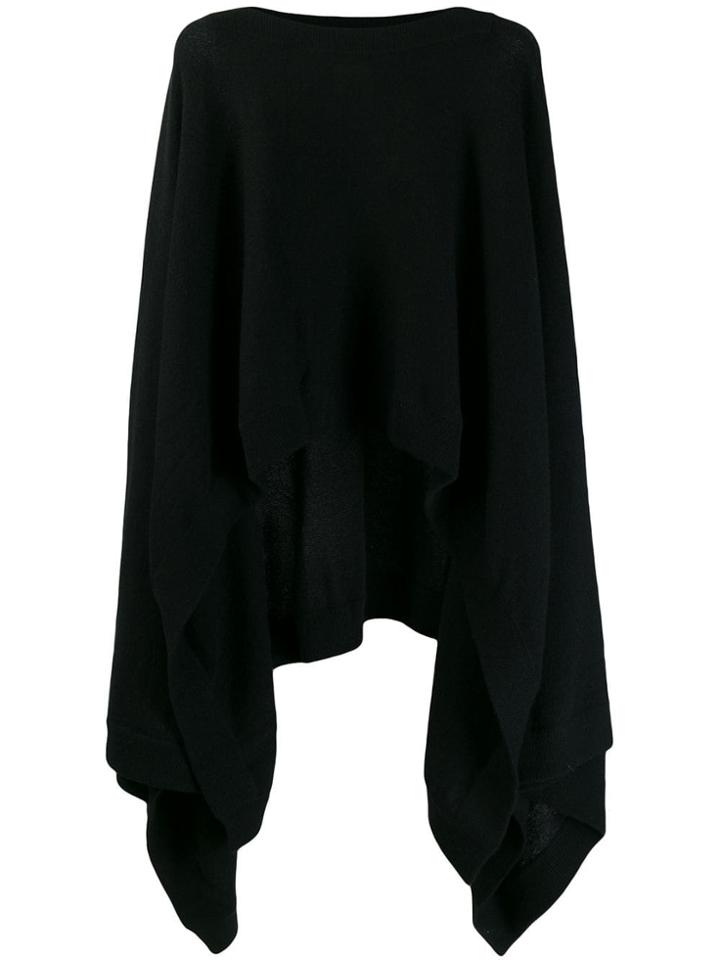 Le Kasha Viennes Asymmetric Cape-jumper - Black