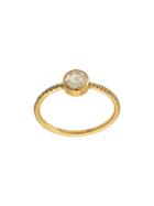 Irene Neuwirth 18kt Yellow Gold Cut Diamond Stacking Ring