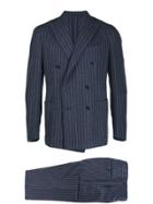 Bagnoli Sartoria Napoli Pinstripe Suit - Blue
