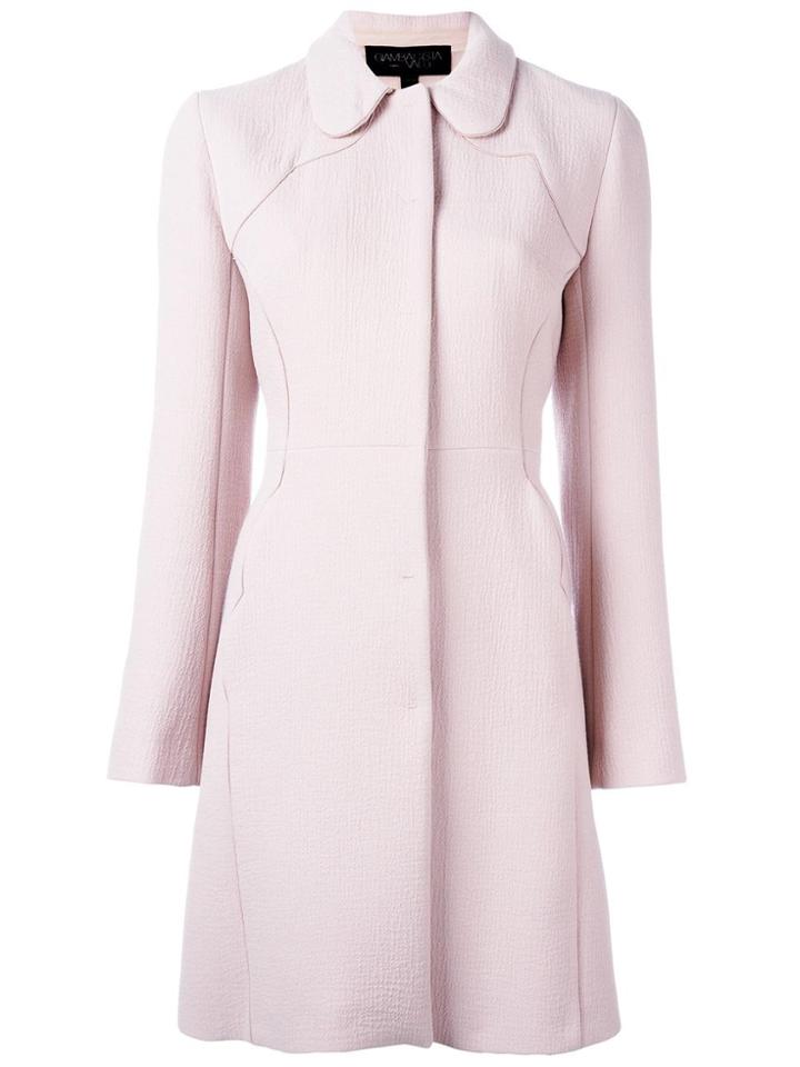 Giambattista Valli Textured Flared Coat - Pink & Purple