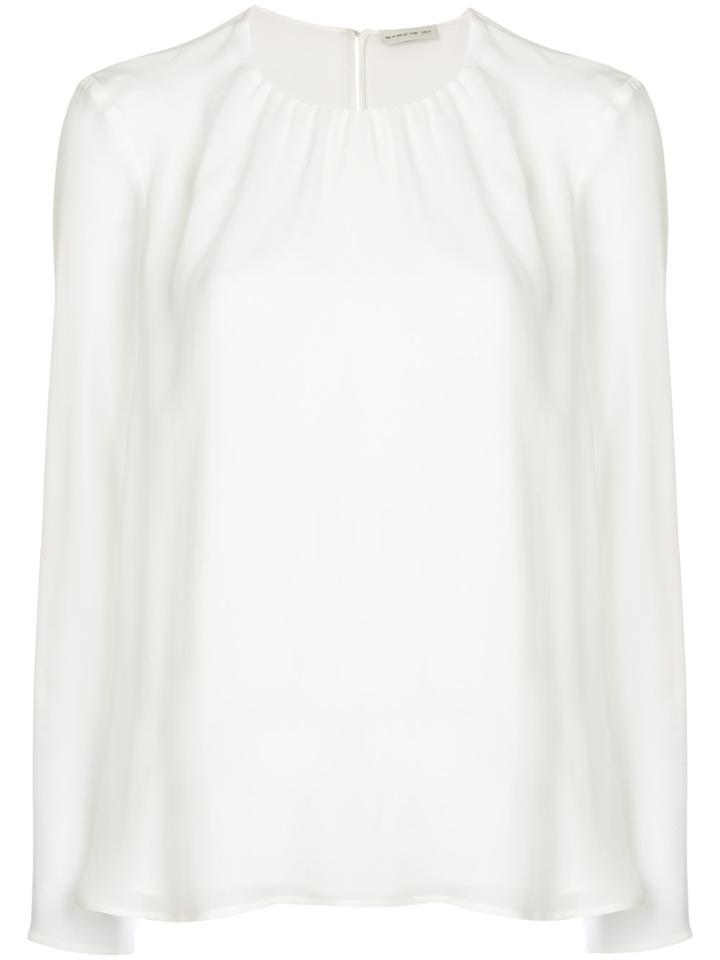 Etro Crêpe De Chine Gathered Blouse - Nude & Neutrals