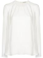 Etro Crêpe De Chine Gathered Blouse - Nude & Neutrals
