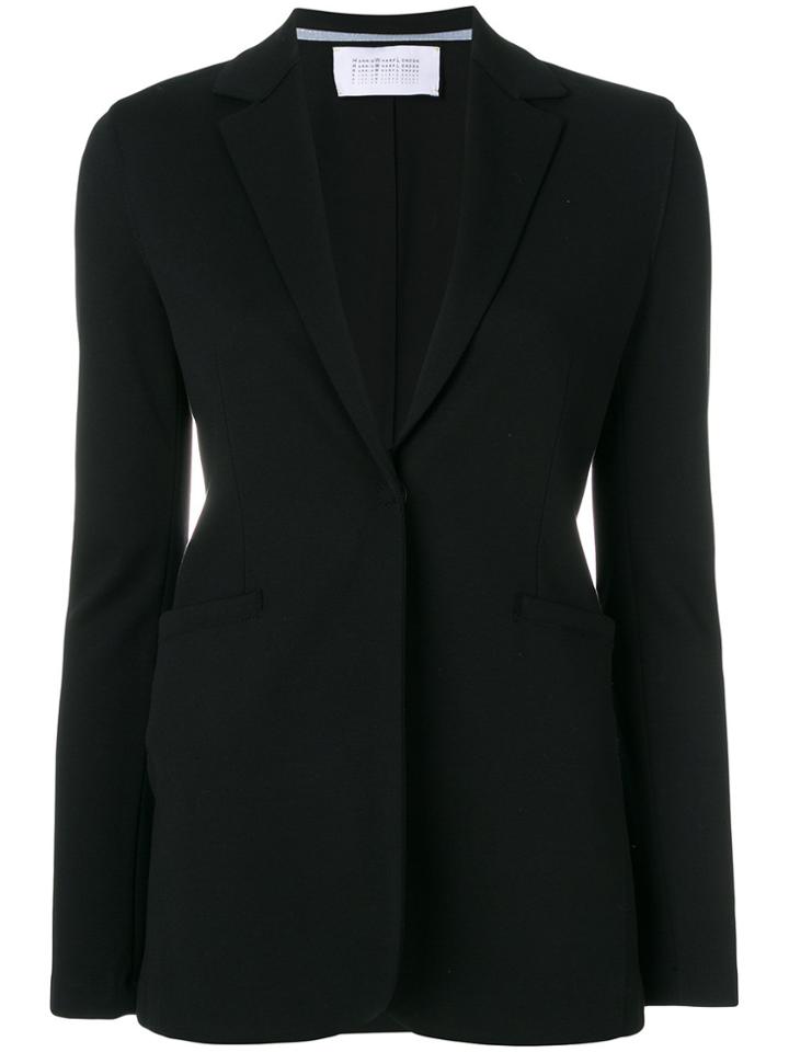 Harris Wharf London Front Button Blazer - Black