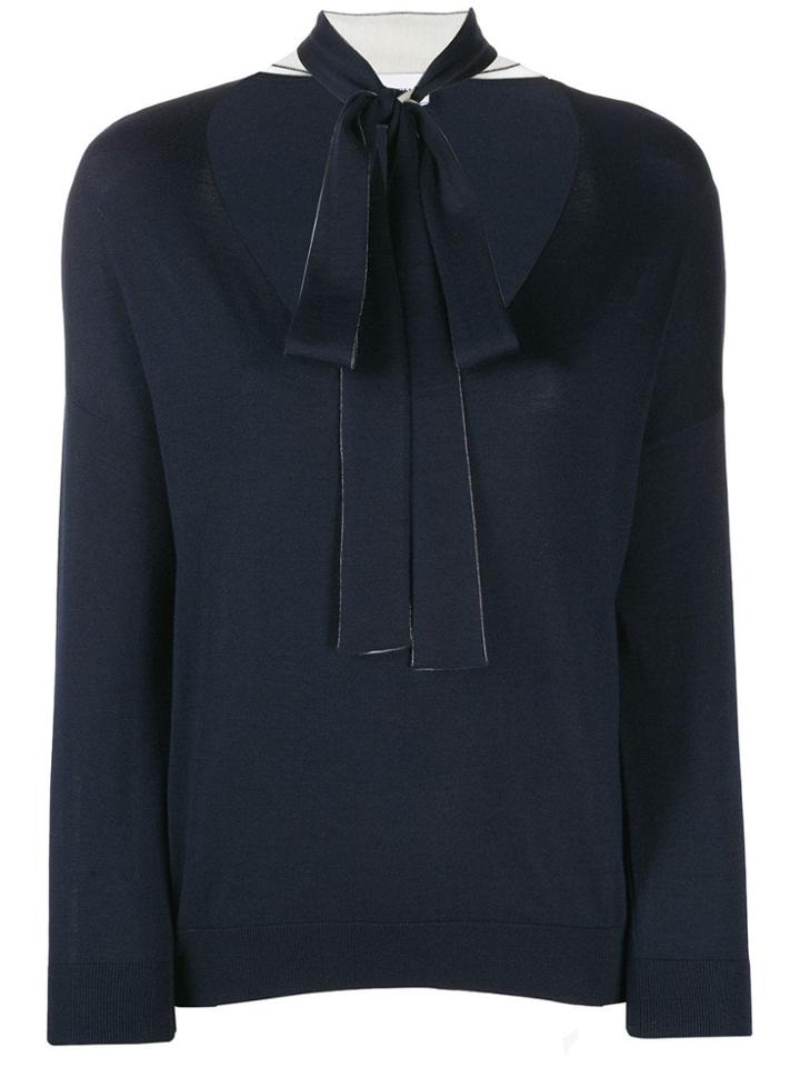 Red Valentino Bow Tie Jumper - Blue