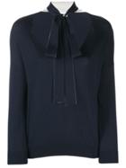 Red Valentino Bow Tie Jumper - Blue