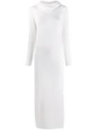 Missoni Knitted Long Hooded Dress - White