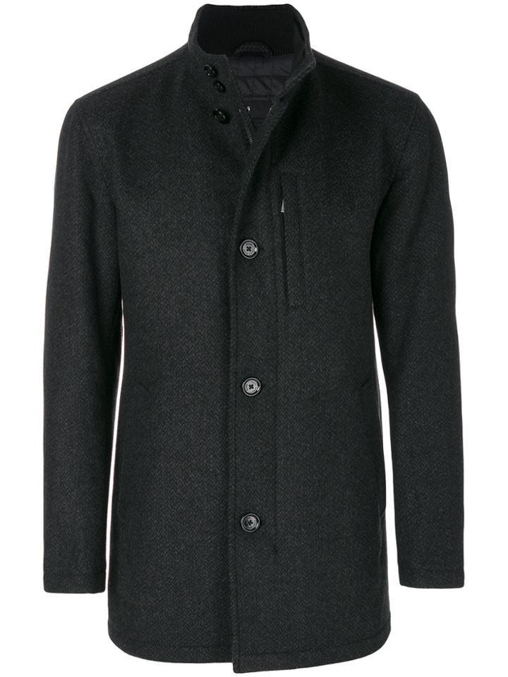 Boss Hugo Boss Buttoned Coat - Black