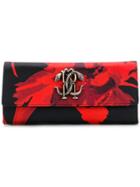 Roberto Cavalli Mirror Snake Clutch Bag - Black